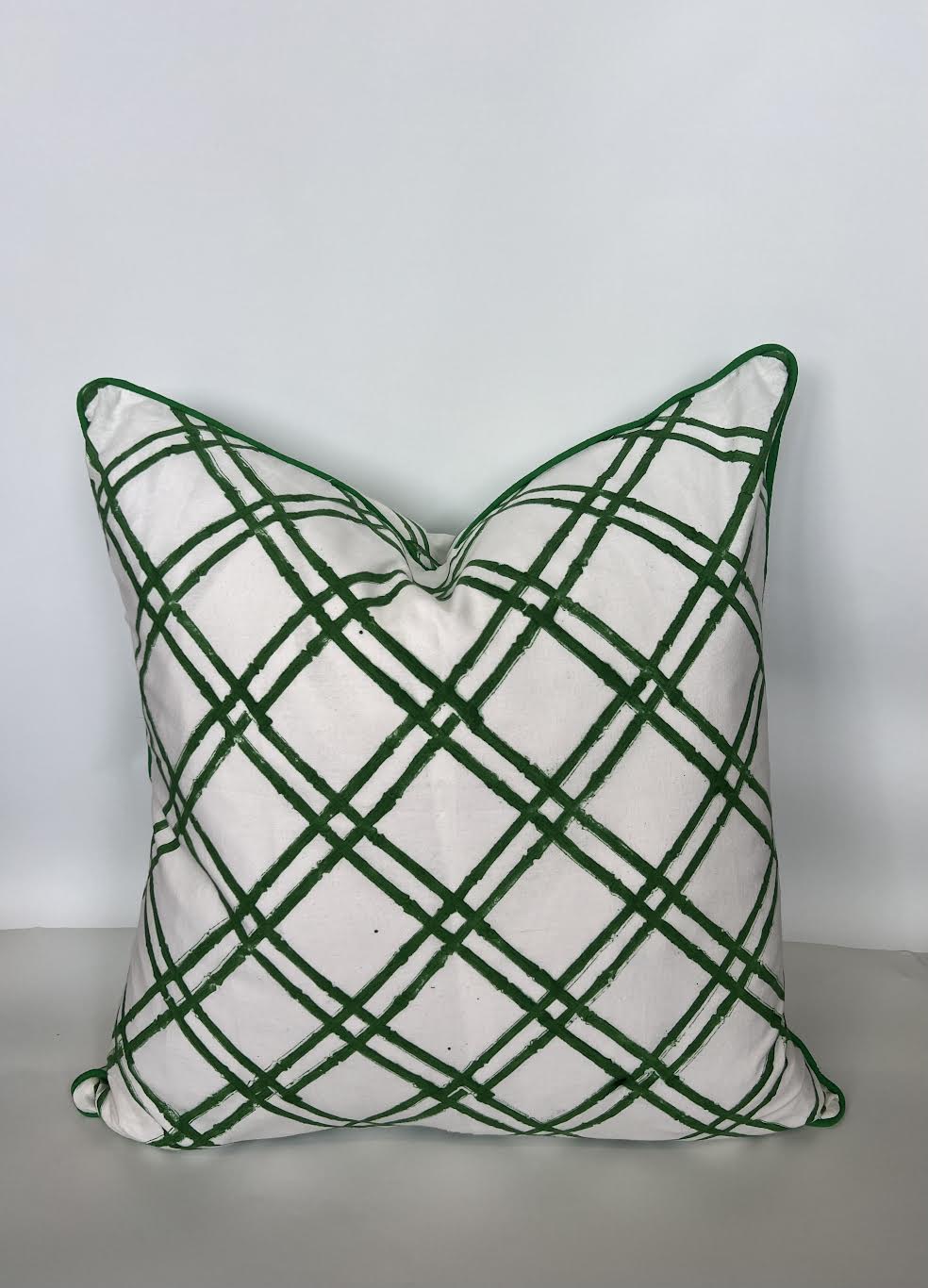Palm Beach Plaid Pillow