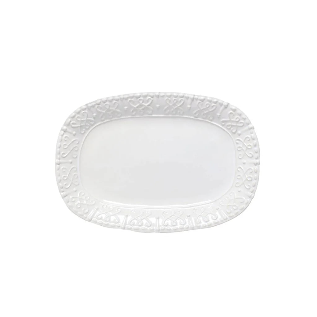 Skyros Designs Historia Small Oval Platter Paperwhite