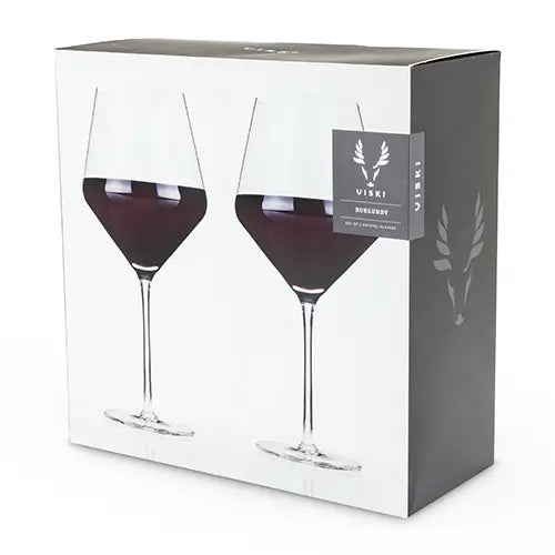 Viski Burgundy Glasses S/2