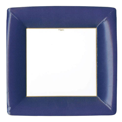 Caspari Grosgrain Navy Dinner Plate