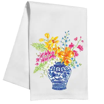 Rosanne Beck Blue & White Pot Kitchen Towel