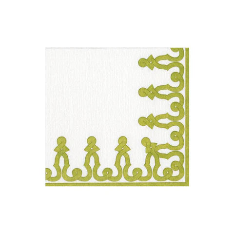 Caspari- Dessin Passementerie Moss Green Cocktail