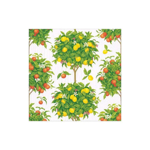 Caspari Citrus Topiaries Cocktail Napkin