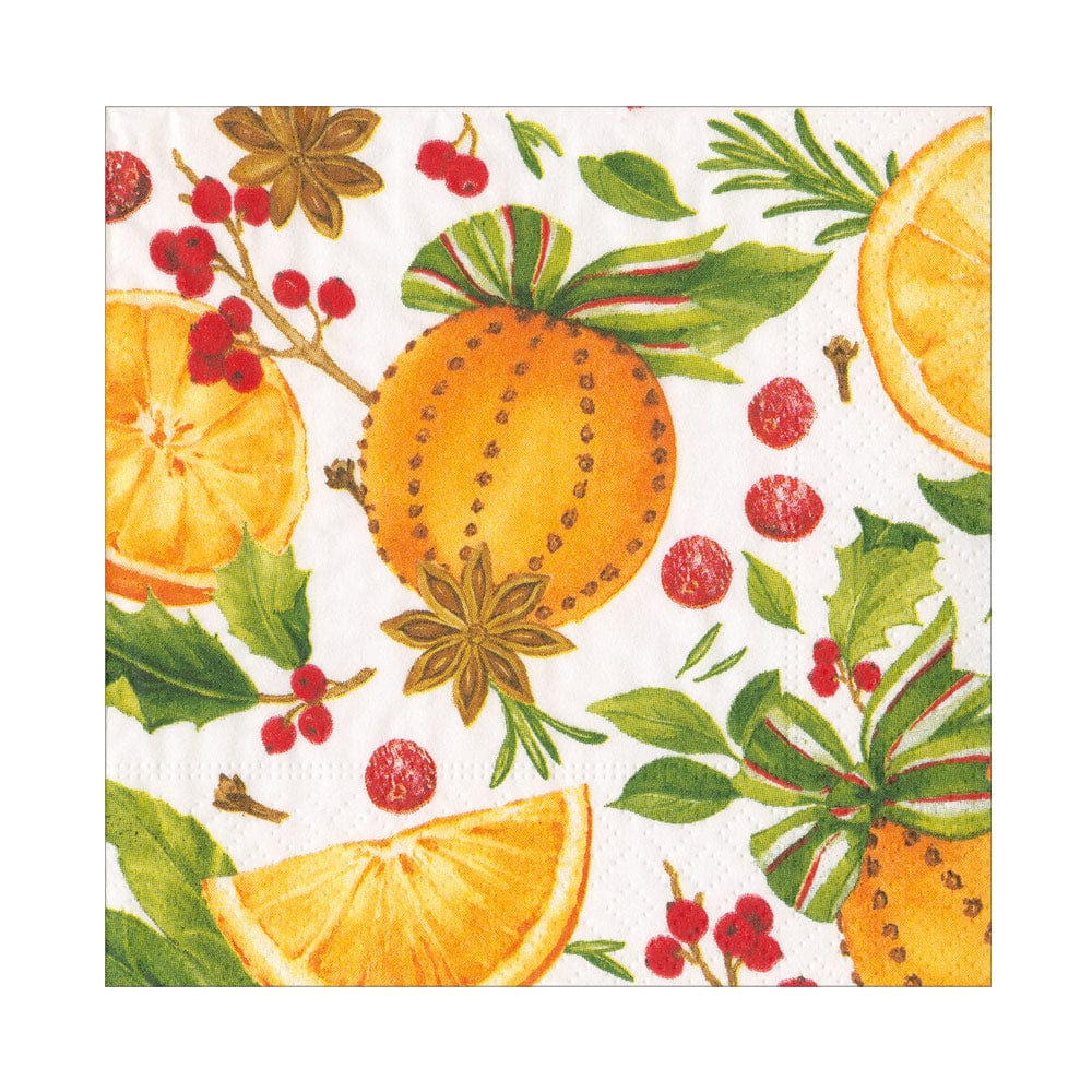 Caspari Orange Spice Cocktail Napkin