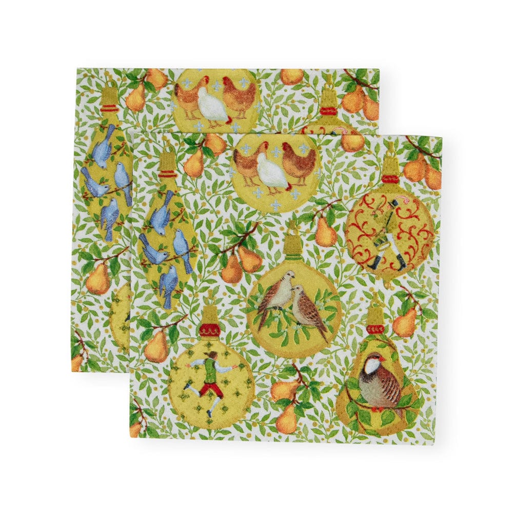 Caspari In A Pear Tree Napkin Luncheon Napkin