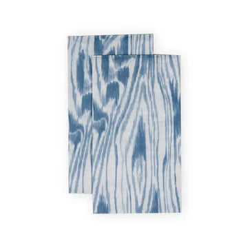 Caspari Woodgrain Blue Guest Towel