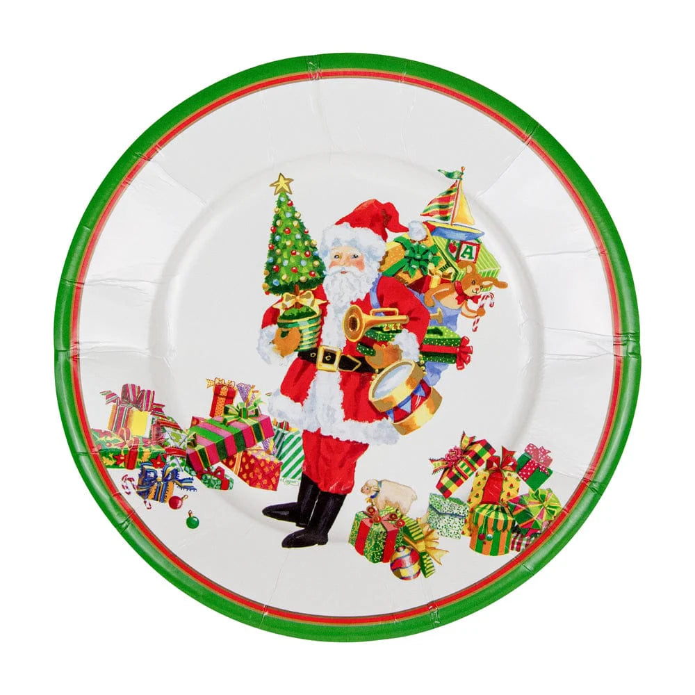 Caspari Dessert Plate - Mr. Claus