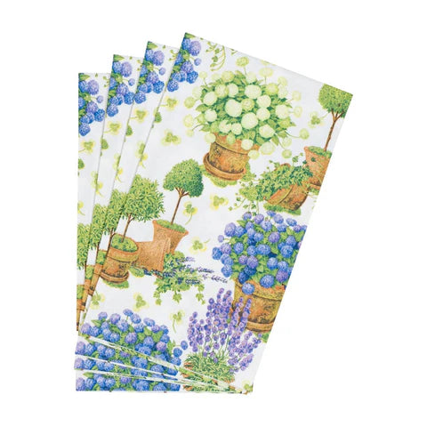Caspari Potted Hydrangea Guest Towel