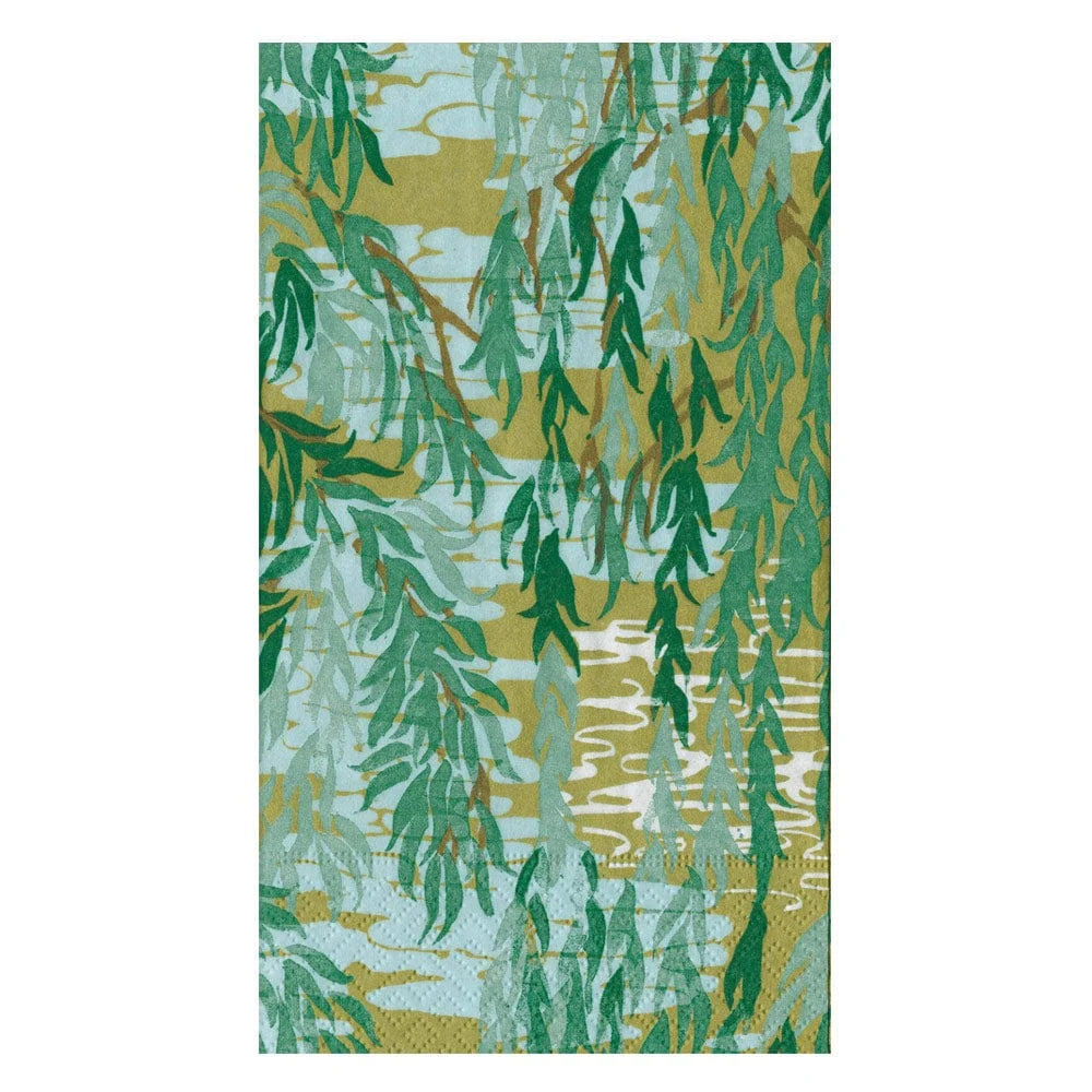 Caspari Willows Green Guest Towels