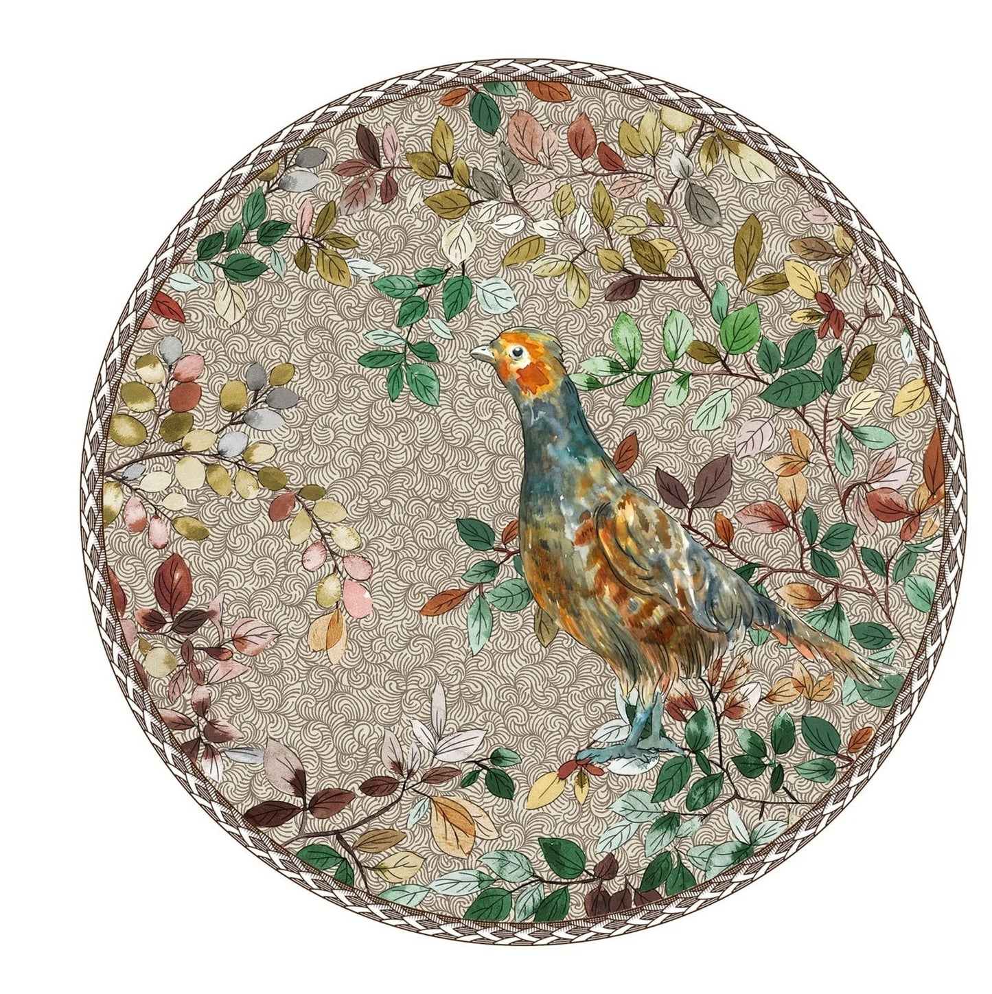 Spode Accent Plate 8" Grey Partridge