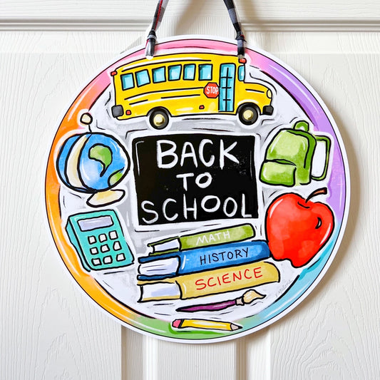 Home Malone Back to School Round Door Hanger