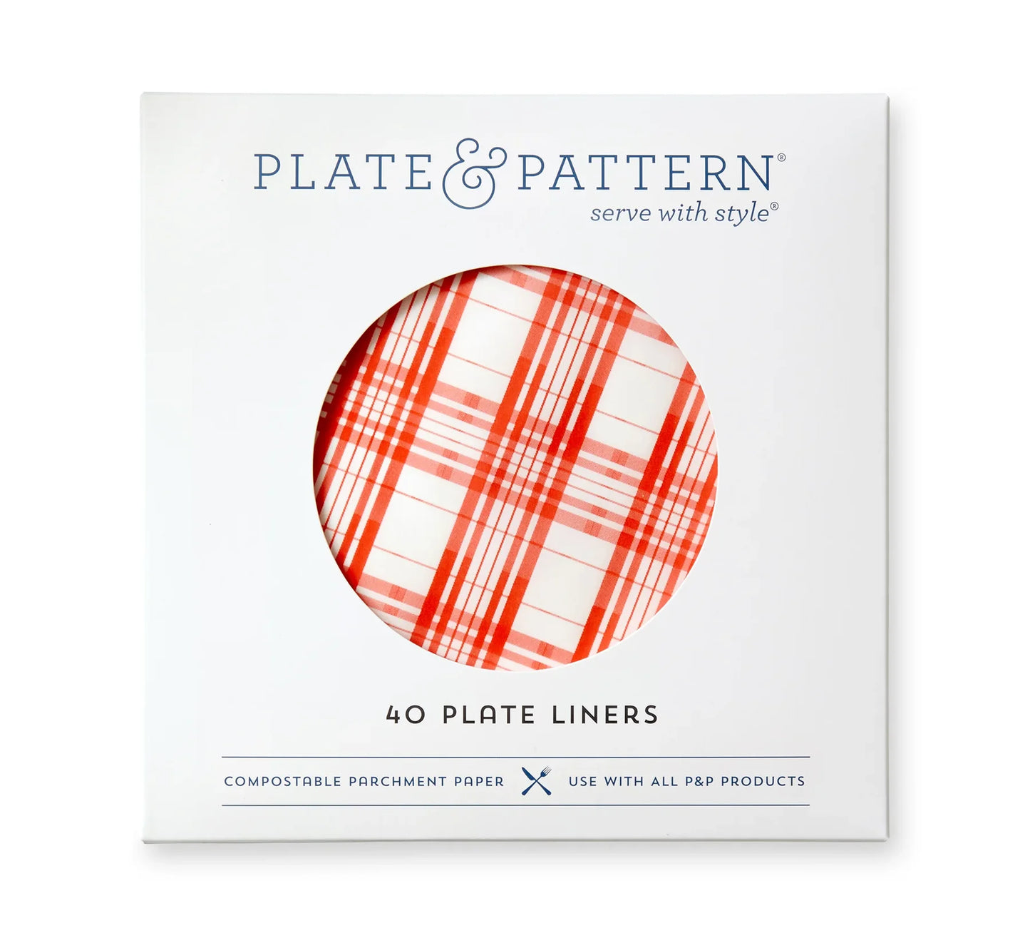 Plate & Pattern Preformed Red Plaid Liner