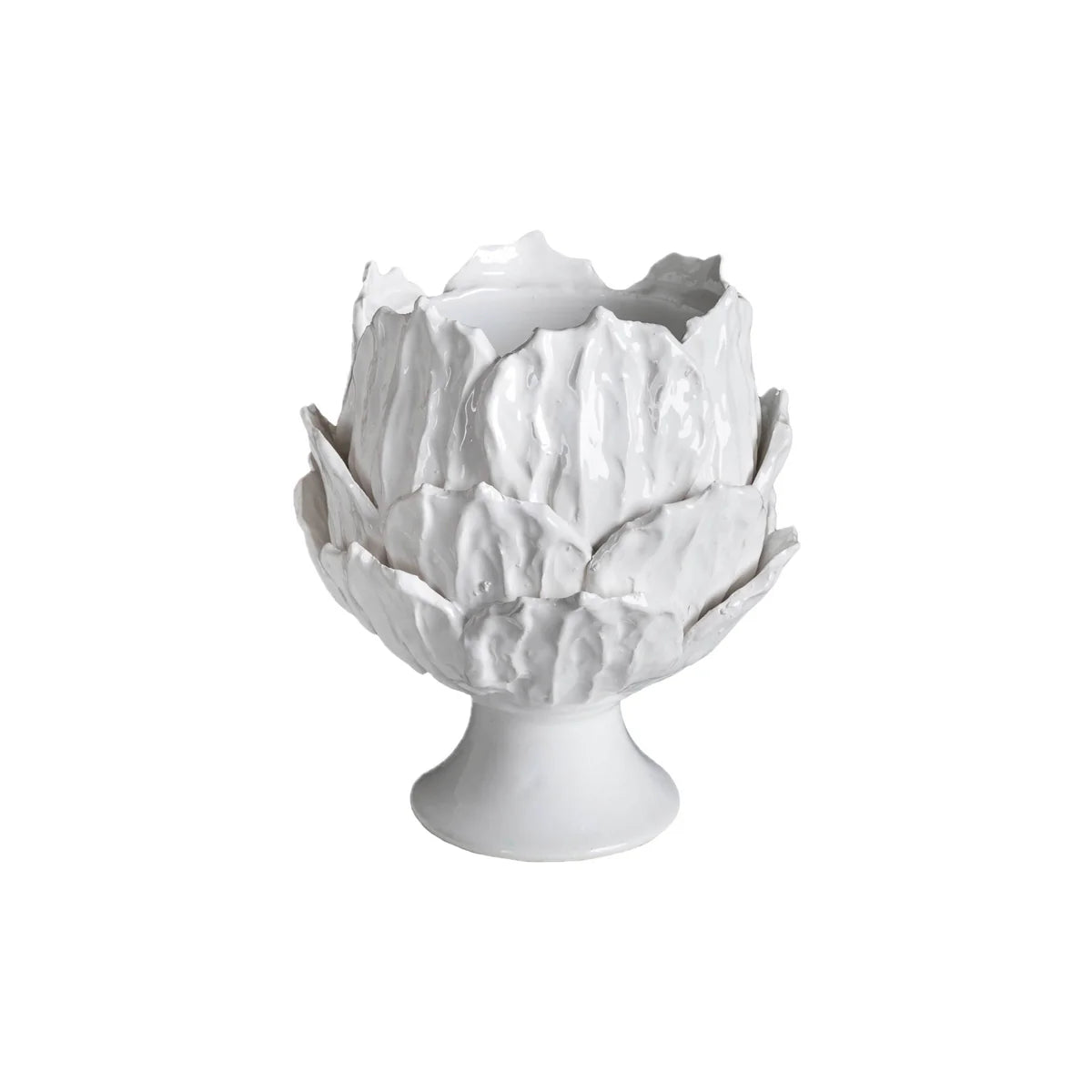 Abigail's Foliage Footed Cachepot, White