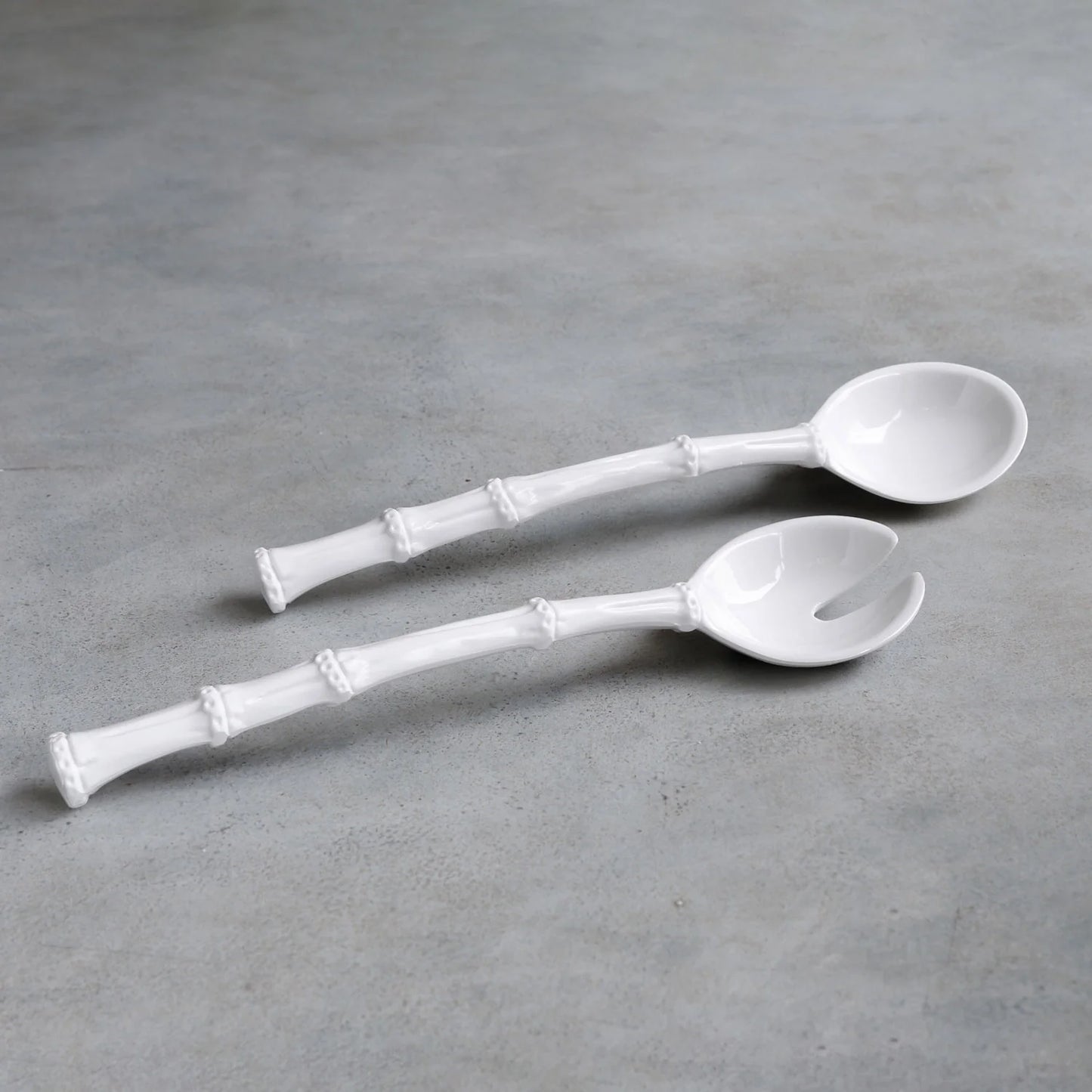Beatriz Ball Vida Bamboo Large Salad Servers, White