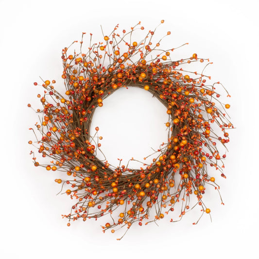 Mills Floral Co. Autumn Orange Berry Wreath