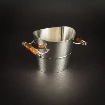 India Handi Classic Icebucket With Wood Handles