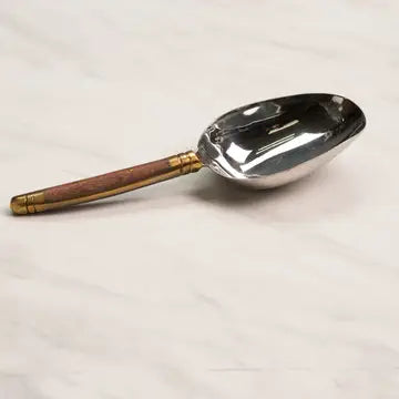 India Handi Driftwood & Gold Ice Scoop
