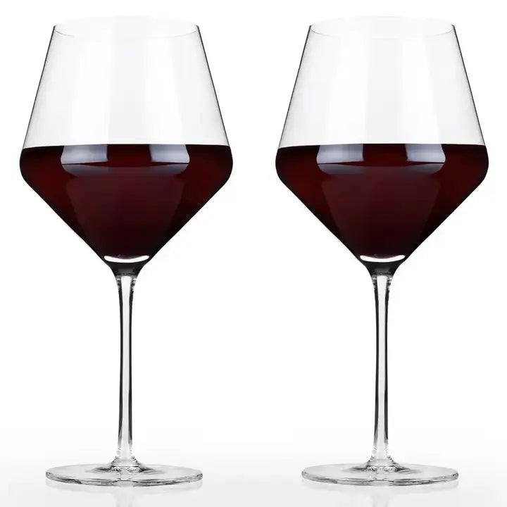 Viski Burgundy Glasses S/2