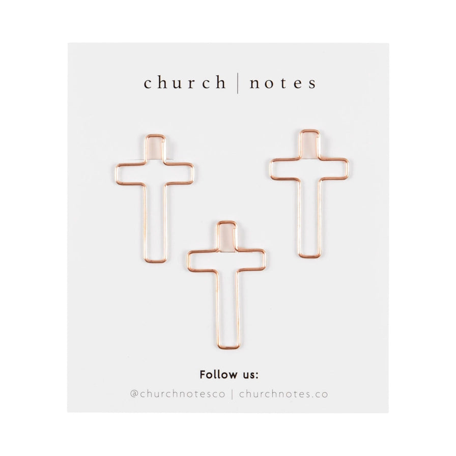 Church Notes Cross Clips