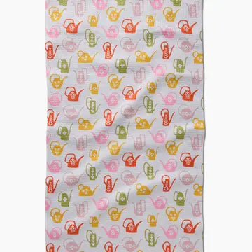 Geometry Retro Watering Can Tea Towel