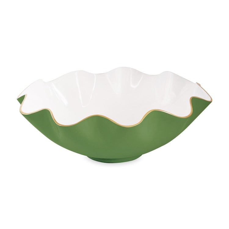 Beatriz Ball Encanto Carola XL Bowl, Leaf Green & White