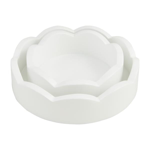 Mudpie White Scallop Tray, Small