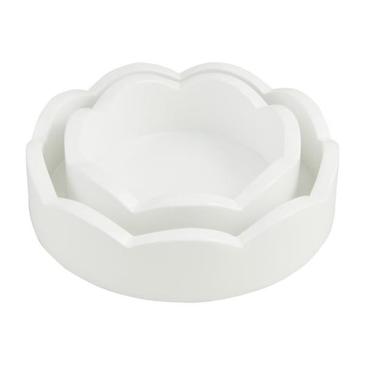 Mudpie White Scallop Tray, Small