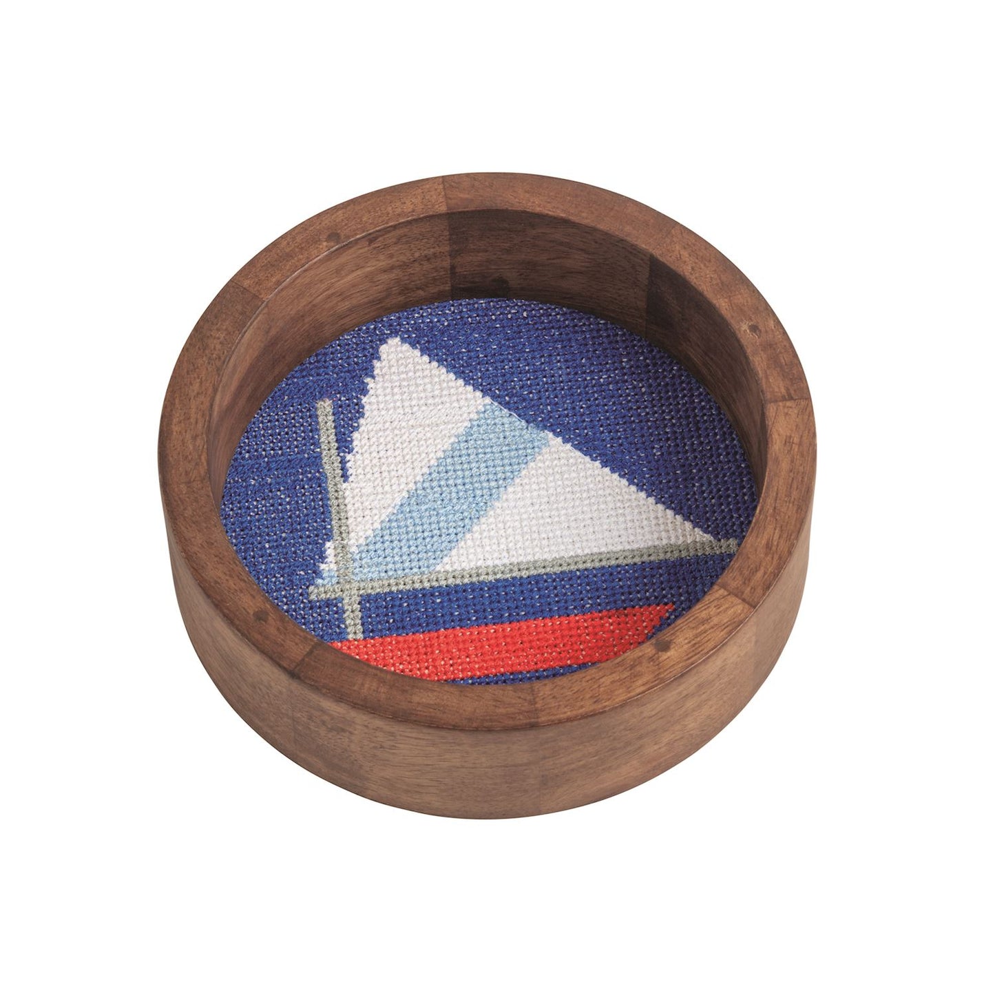 Sboat Wine Needlepoint Coaster