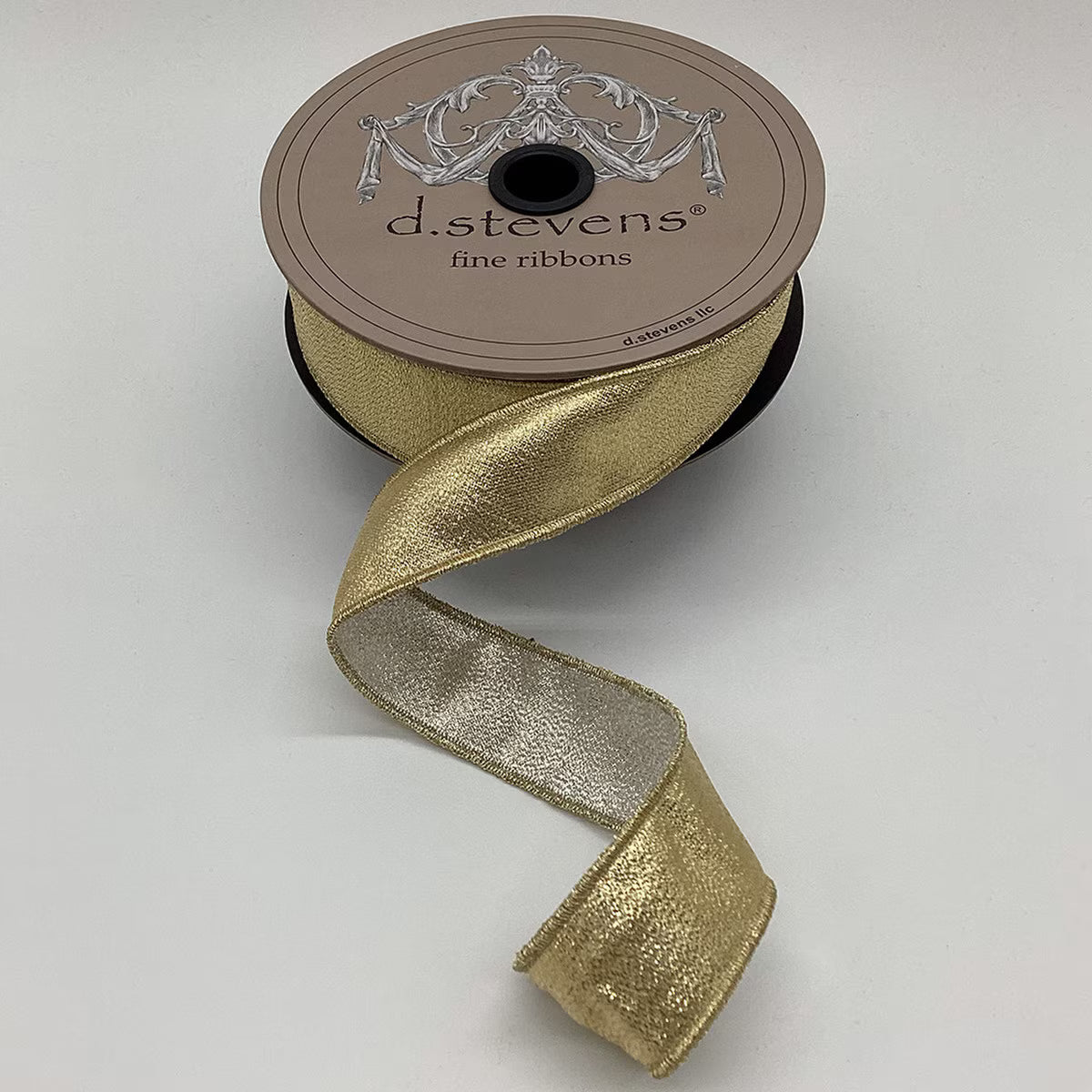 d stevens 1" x 10yds brushed metallic gold/plantinum