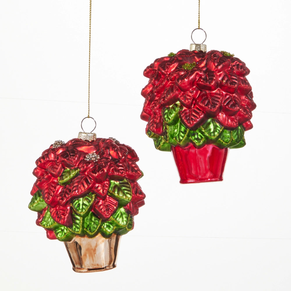 Red Poinsettia Ornament