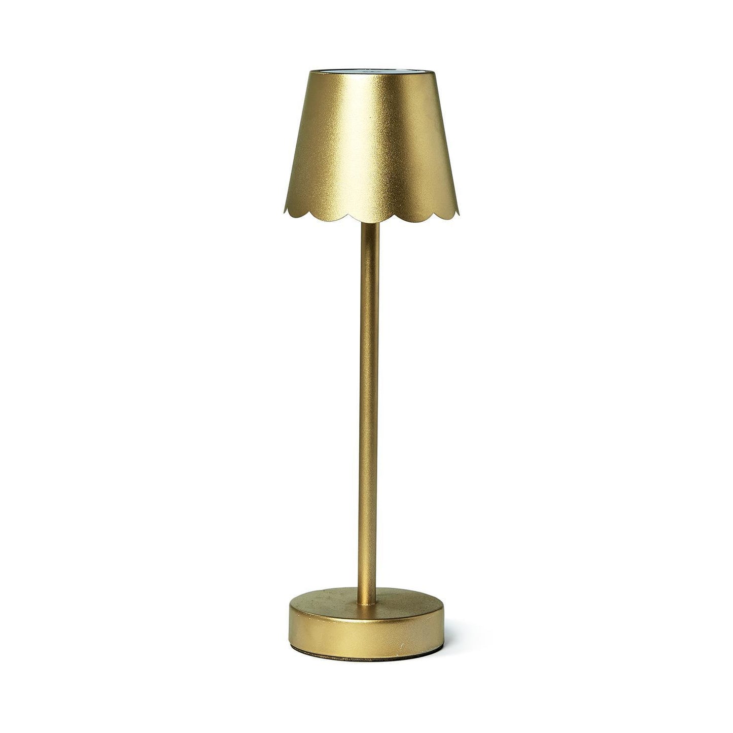 Two's Company LED Table Lamp w/ Scalloped Shade, Gold