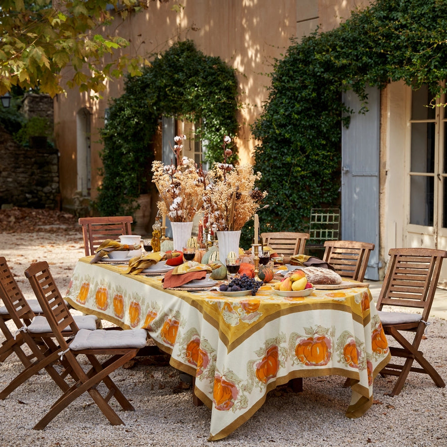 Couleur Nature Pumpkin Vine Tablecloth, 71in x 142in
