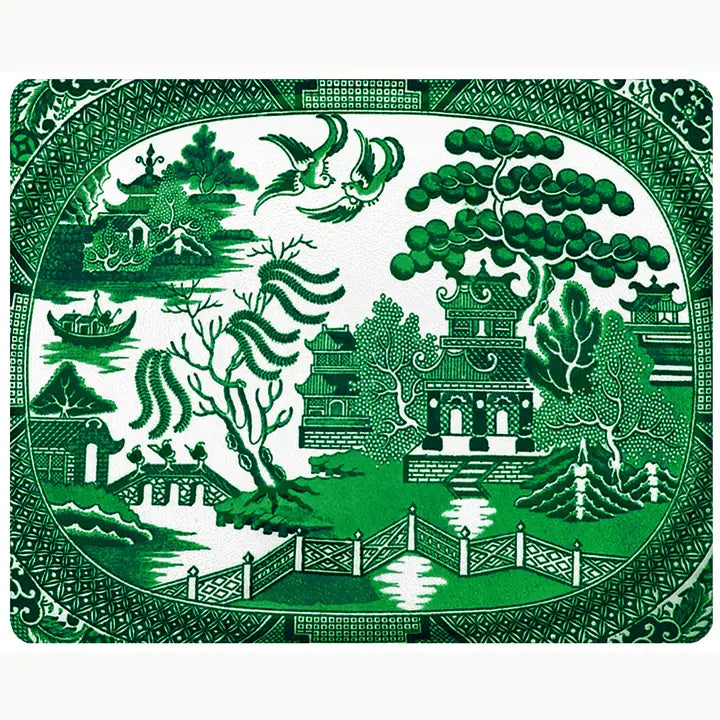 Green Willow Cutting Board- Small Rectangular 8" by 11"