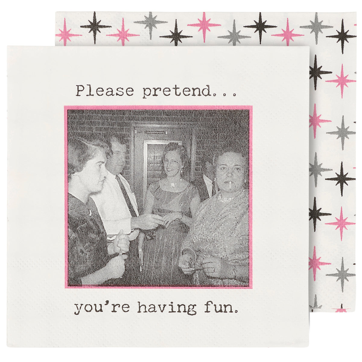BEVERAGE NAPKKINS- HAVING FUN