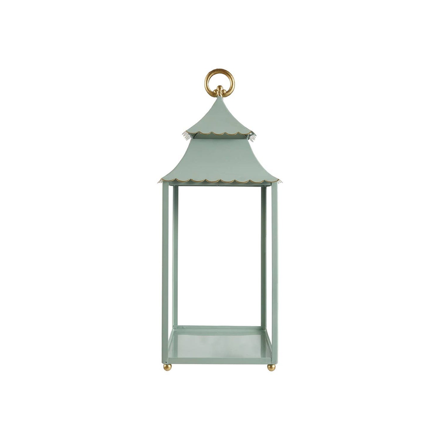 Metal Scalloped Lantern, Mint, SKU HM0759