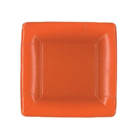 Caspari Grosgrain Deep Orange Salad/Dessert Plates