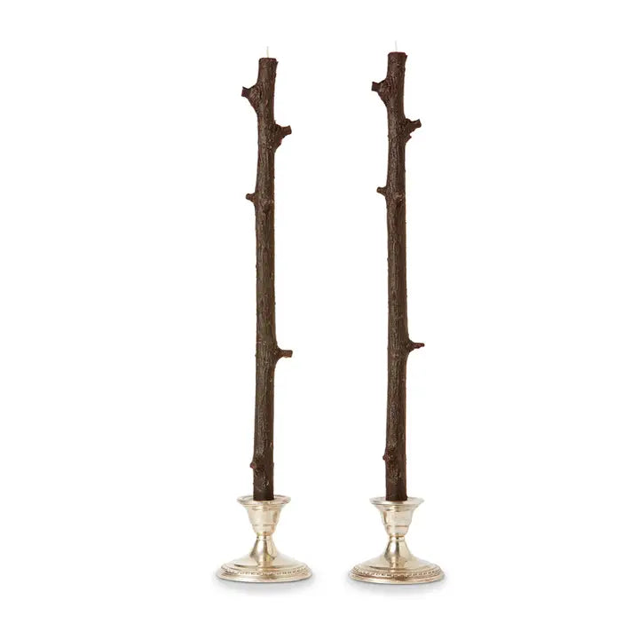Stick Candles Hemlock Candle, Pair - Dark chocolate