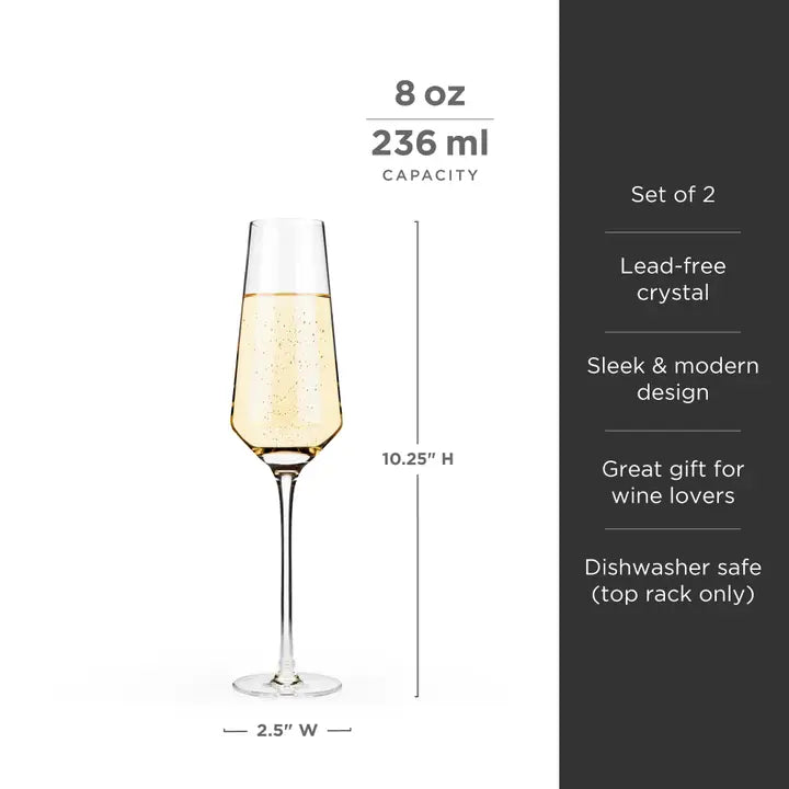 Viski Champagne Flutes S/2