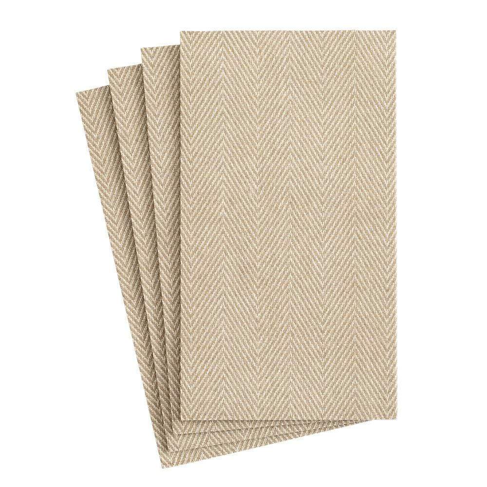 Caspari Jute Natural-Paper Linen Guest Towels