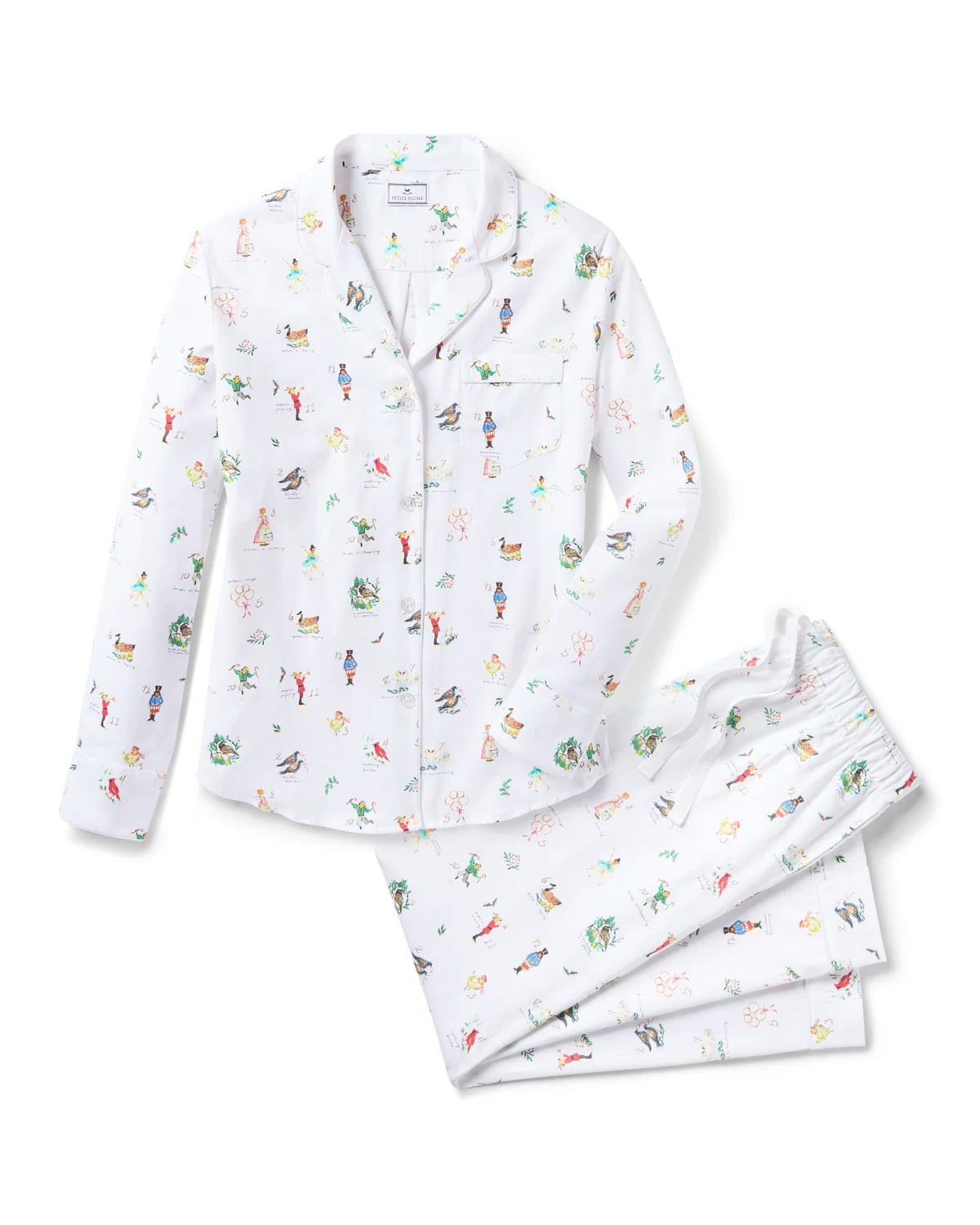 Petite Plume Women's Twill Pajama in 12 Days of Christmas