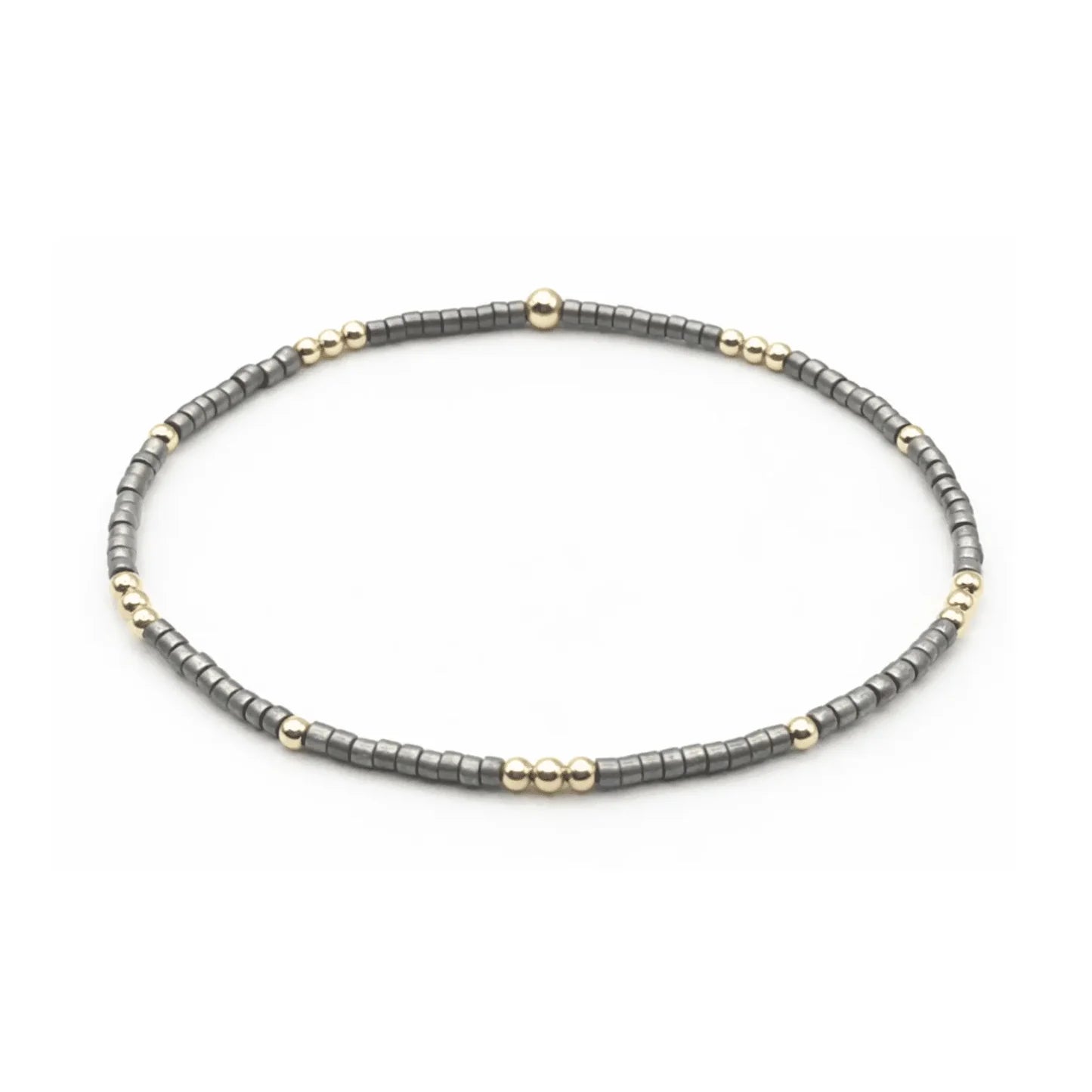 2mm Newport Pewter + Gold Filled Waterproof Bracelet