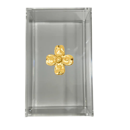 Southern Tribute Guest Towel Box, Acrylic, Dogwood