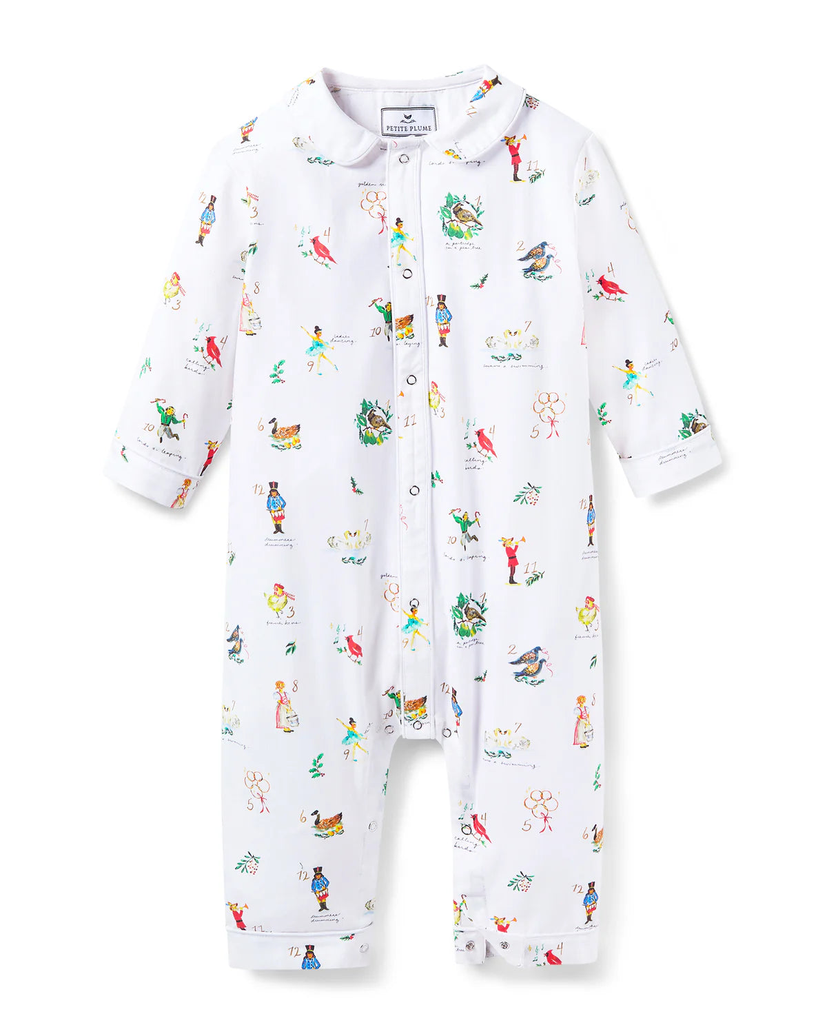 Petite Plume Children's Twill Lola Nightgown in 12 Days of Christmas