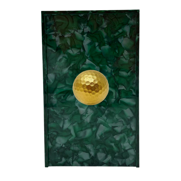 Southern Tribute Guest Towel Box, Emerald, Golf Ball