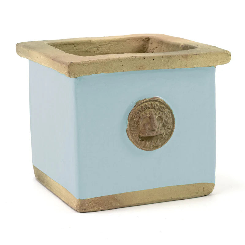 Bot Collections Cornwall Kew Square Herb Pot, Duck Egg Blue