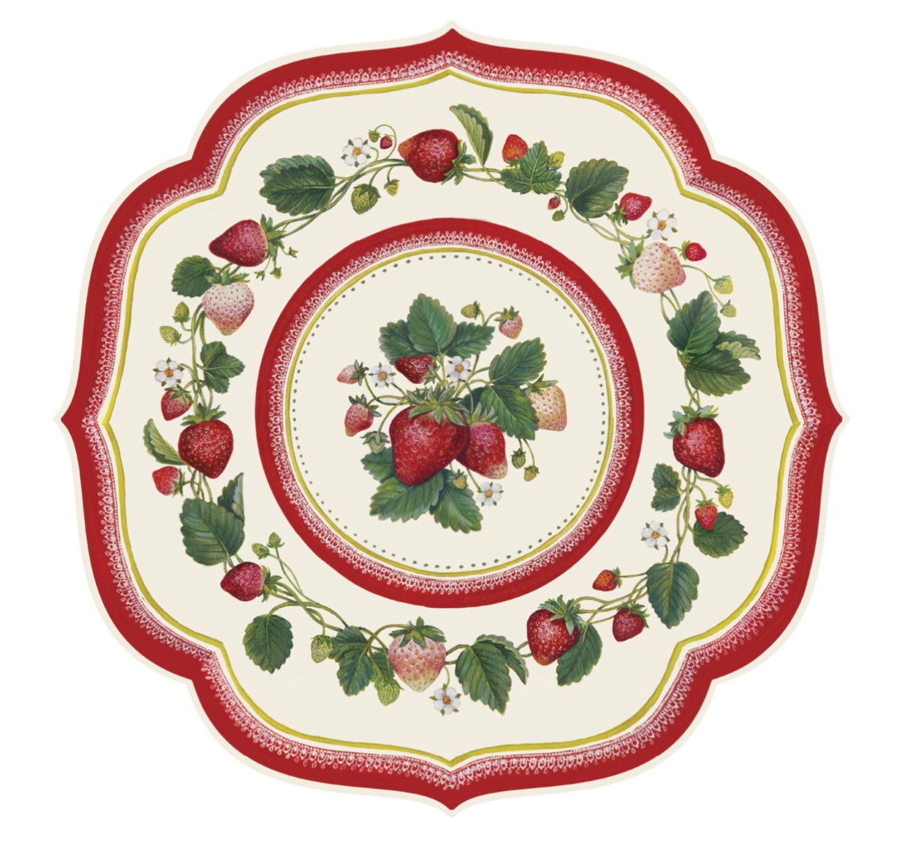 Hester & Cook Strawberry Die Cut Placemats
