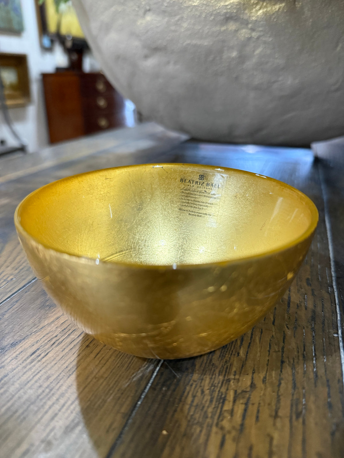 Beatriz Ball Gold Glass Bowl (Small)