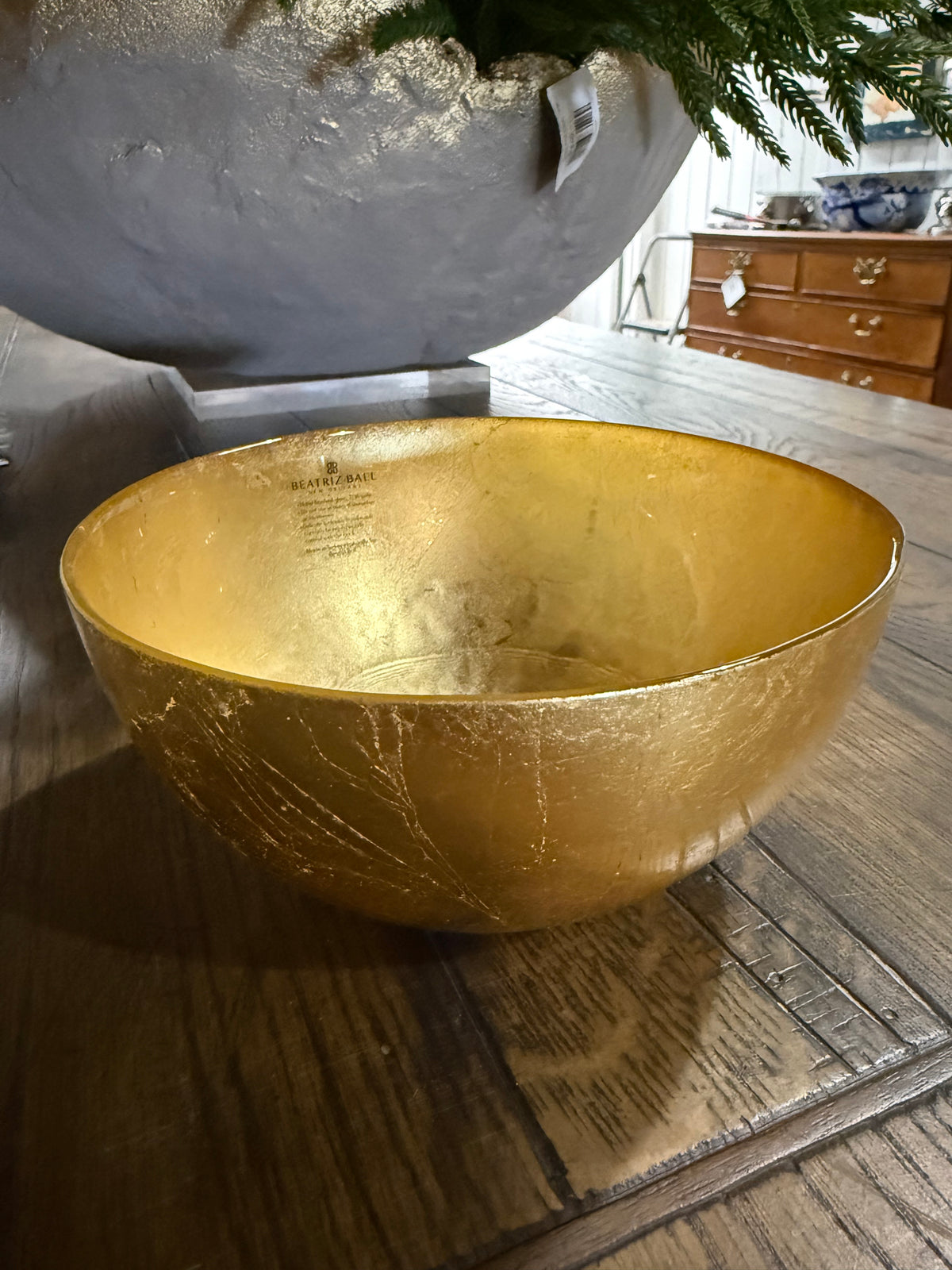 Beatriz Ball Gold Glass Bowl (Medium)