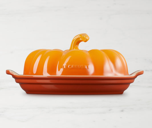 Le Creuset Stoneware Pumpkin Butter Dish, Persimmon