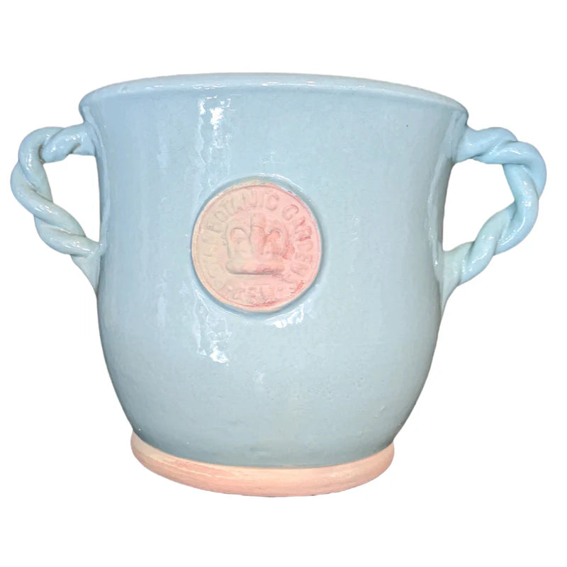 Bot Collection Bedford Twisted Handle Pot, Small, Tiffany Blue